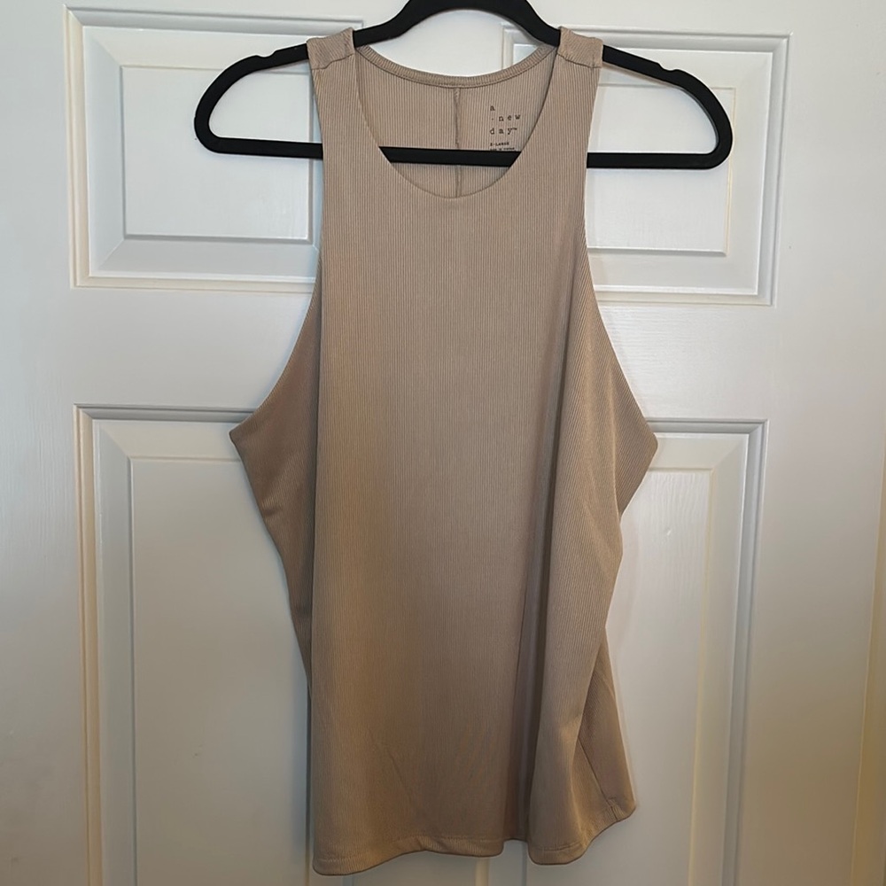 A New Day Tan high neck Tank